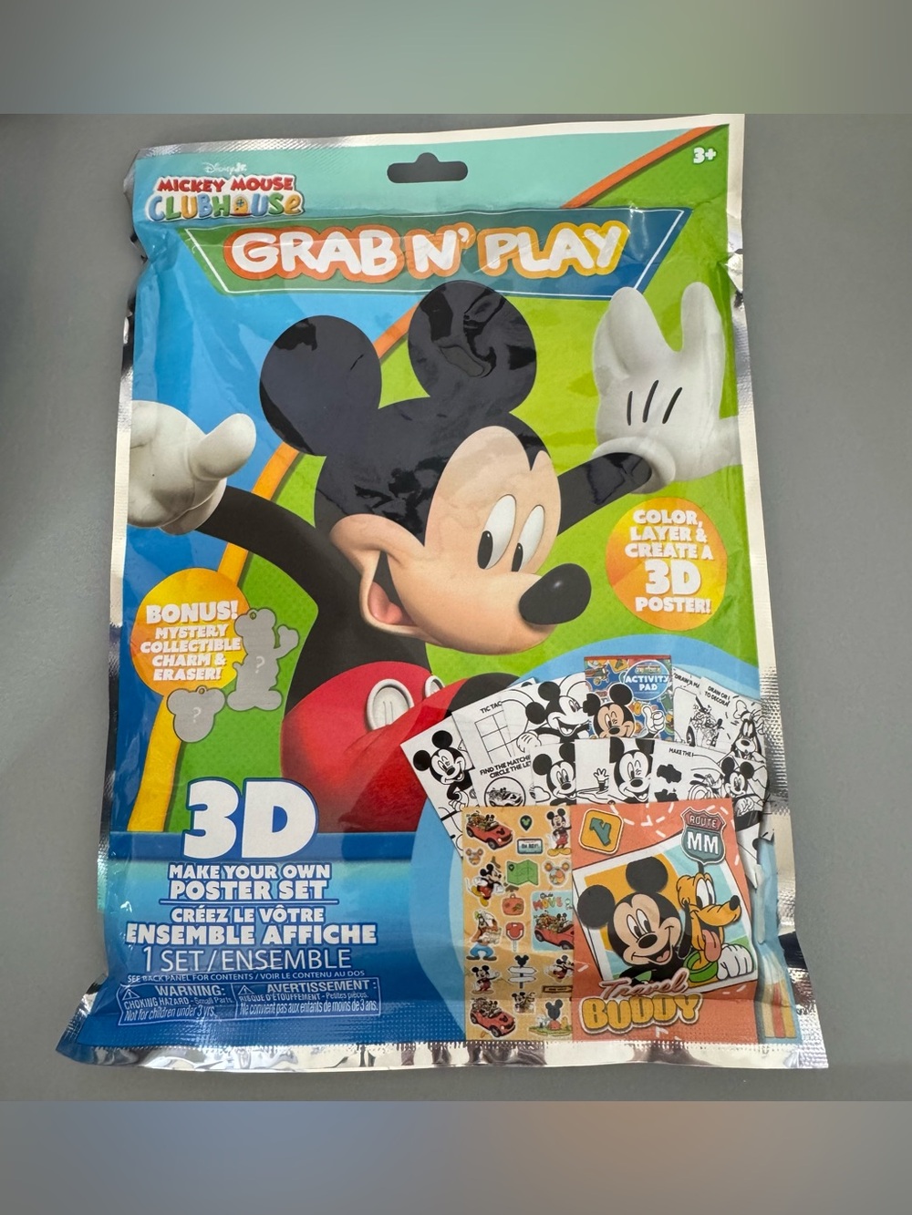 Grab N' Play 3D make your own Poster Set - Multicolor color activity gift  set